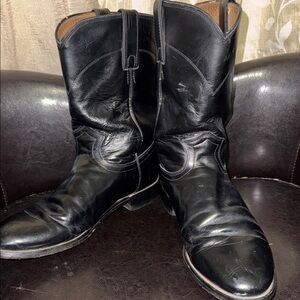 Vintage Justin Boots Men's Black Western Boots
